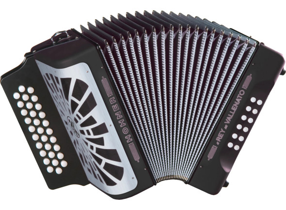 Hohner El Rey del Vallenato ADG Acordeão de botões Black Hohner El Rey del Vallenato ADG Acordeão de botões Black